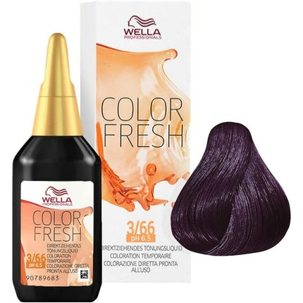 Vopsea de par, Wella, Colour Fresh 3/66, Semi-permanenta