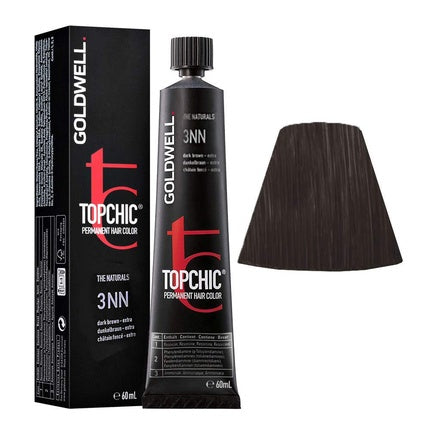 Vopsea de par, Goldwell Topchic Naturals 3NN, Saten Inchis Extra, 60ml