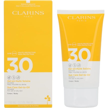 Cremă solară, Clarins, Gel-to-Oil SPF30, 147g