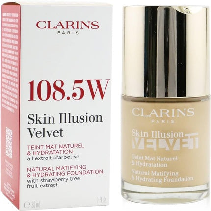 Fond de ten, Clarins, Skin Illusion Velvet, 30ml, Cashew