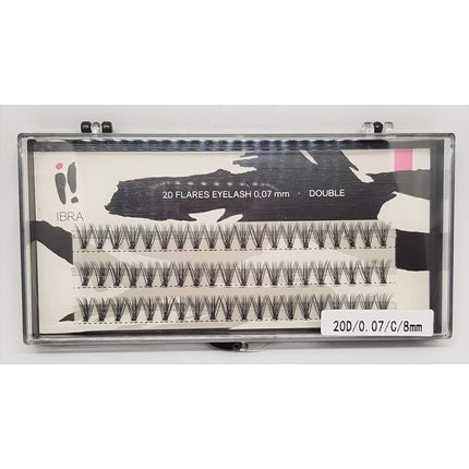 Lipici gene false, Ibra Make-Up, 8mm, dublu adeziv