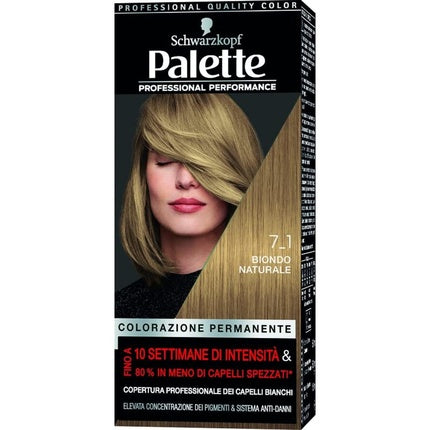 Vopsea păr, Schwarzkopf Palette, 7-1 Blond Natural, 115ml