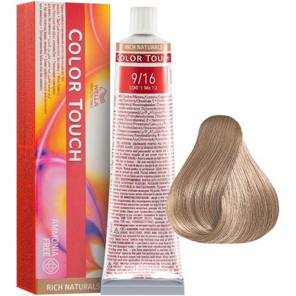 Vopsea de par semipermanenta, Wella, Color Touch 9/16, Blond deschis Cenusa Violet, 60ml