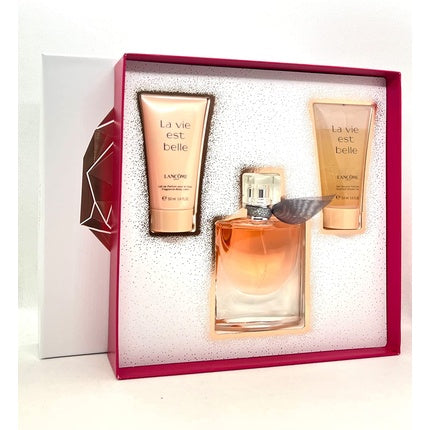 Set cadou parfum, Lancôme, La Vie Est Belle, 50ml, ambalaj roz