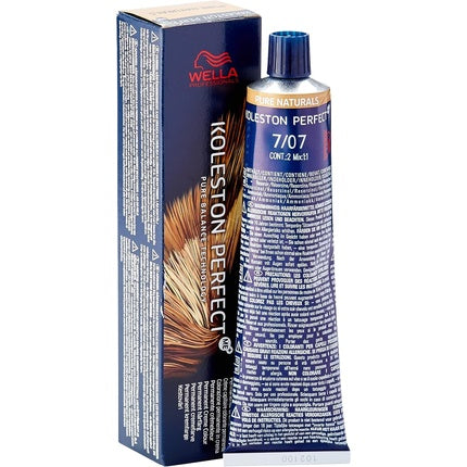 Vopsea de păr permanentă, Wella Koleston Perfect Me+, Blond mediu/Maro natural, 60ml