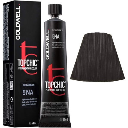 Vopsea de par, Goldwell, Topchic, 5NA Blond Cenușiu Natural Deschis, 60ml