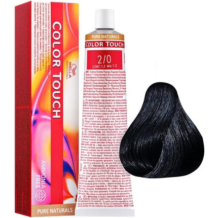 Vopsea semipermanentă, Wella, Color Touch 2/0, 60ml