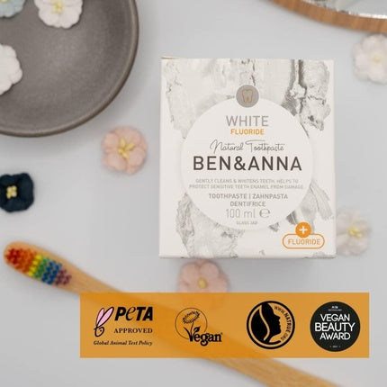 Pasta de dinți, Ben&Anna, White, fluor, 100ml