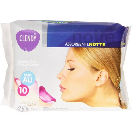 Absorbante igienice cu aripioare, Clendy Night, 10 bucati