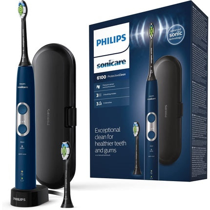 Periuță electrică sonică Philips Sonicare, senzor presiune, albastru bleumarin negru