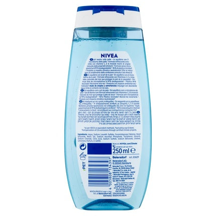 Gel de duș, Nivea, Fresh Pure, albastru, 250ml