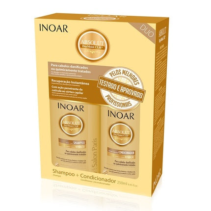 Set Îngrijire Păr Inoar Absolut Daymoist Keratin, 250 ml, duo