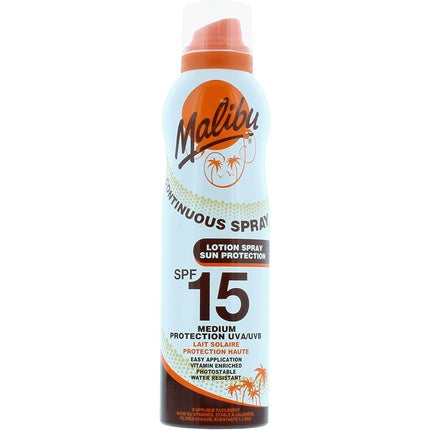 Loțiune protecție solară Malibu, spray SPF 15, 175ml