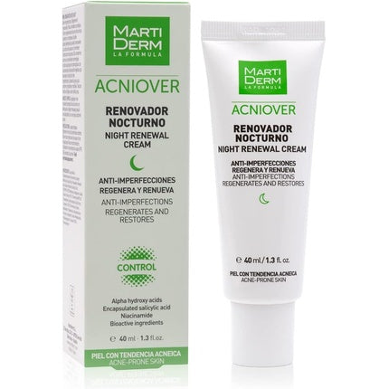 Loțiune renovantă Martiderm Acniover, nocturnă, 40ml