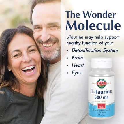 Supliment Taurină, Kal, 500mg 60 capsule