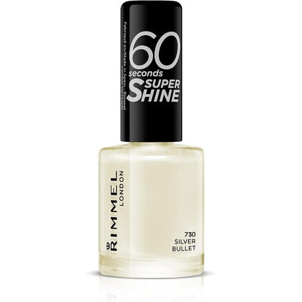 Lac de unghii, Rimmel, 60 Seconds Super Shine, argintiu, 8mL