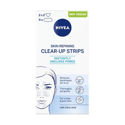 Benzi de Curatare Facială, Nivea Visage Clear-Up Strips, 20g