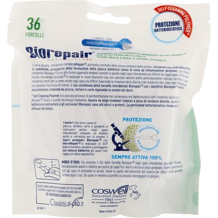 Ață Dentară, Biorepair, Forcelle, 36 Bucăți, Alb