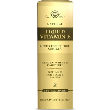Vitamina E lichid, Solgar, 59.2 ml, vegan