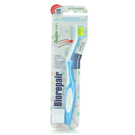 Set periuta si pasta de dinti copii, Vittleitaly, Biorepair, mediu moale, colorat