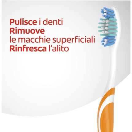 Periuță dinți, Colgate, Triple Action, albastru, 2 bucăți