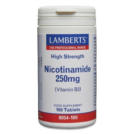 Tablete Nicotinamidă, Lamberts, 250mg, 100 bucăți