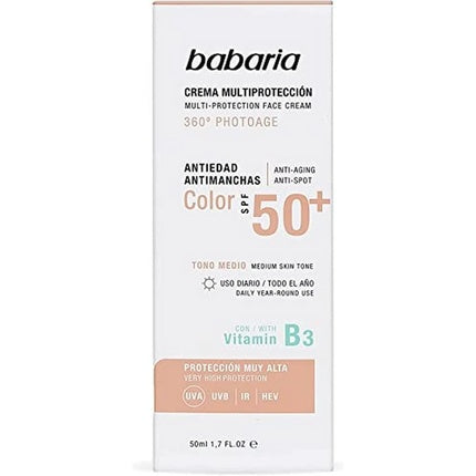 Cremă Protecție Solară Față Babaria, Antipete, SPF50+, 50ml