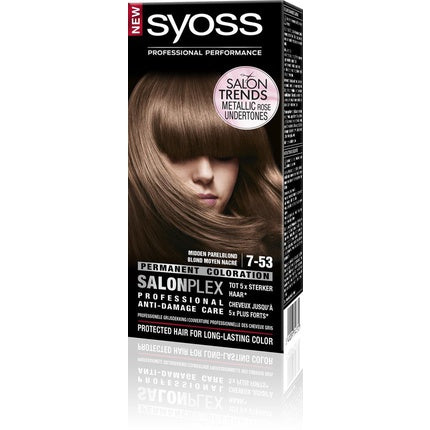 Vopsea de păr Syoss, 7-53 Blond Nacru, 87g