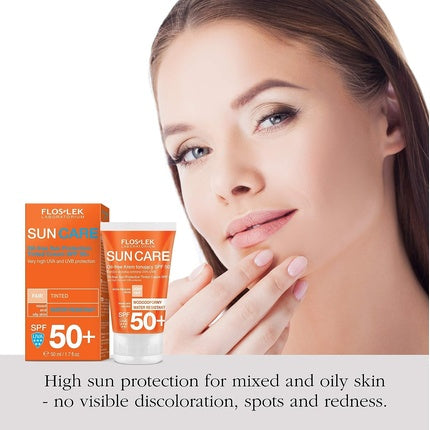 Cremă Față, Floslek, Sun Care SPF 50+, Rezistentă la Apă