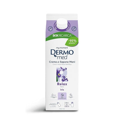 Săpun lichid Dermomed, eco-refill, acid hialuronic, iris, 900ml
