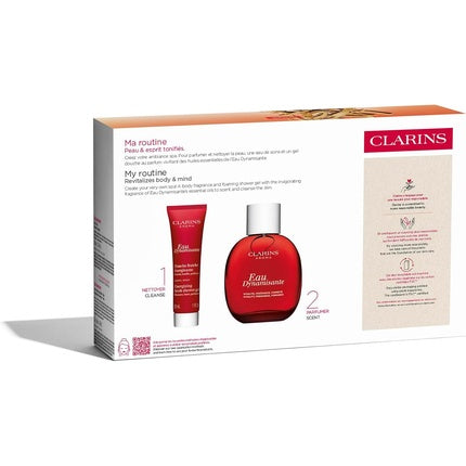 Set parfum Clarins, Eau Dynamisante, roșu