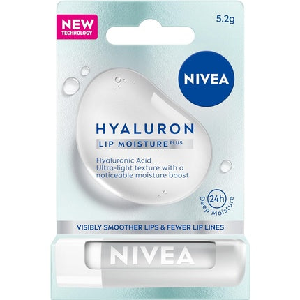 Balsam de buze, Nivea, Hyaluron Moisture Plus, 5.2g