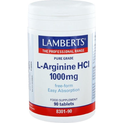 Supliment L-Arginine, Lamberts, 1000mg, 90 tablete