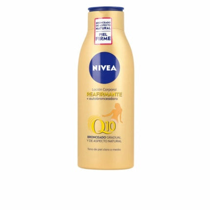 Lapte de corp autobronzant si fermitate, Nivea Q10+, 400ml