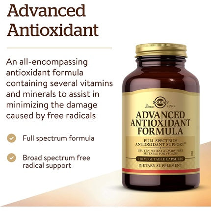 Supliment antioxidant, Solgar, Advanced Antioxidant Formula, 120 capsule