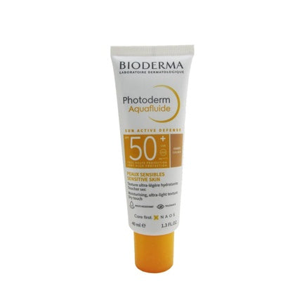 Cremă solară, Bioderma Photoderm Aquafluid, SPF50, aurie