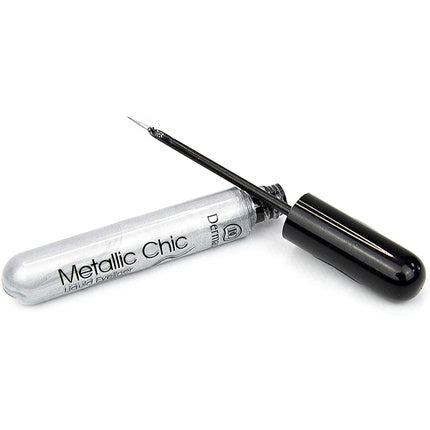 Eyeliner lichid, Dermacol, Metallic Chic N.3, argintiu