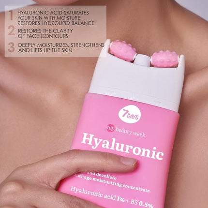 Cremă față, 7days, hidratantă cu acid hialuronic, 80ml