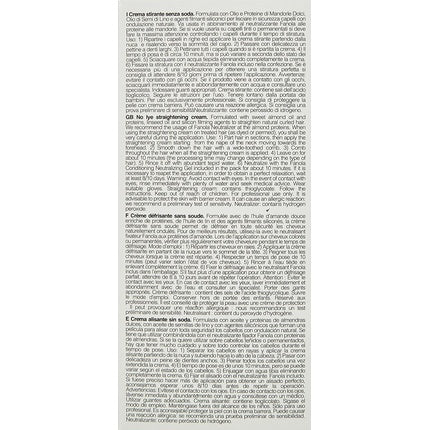 Cremă îndreptare păr, Fanola, kit 280g