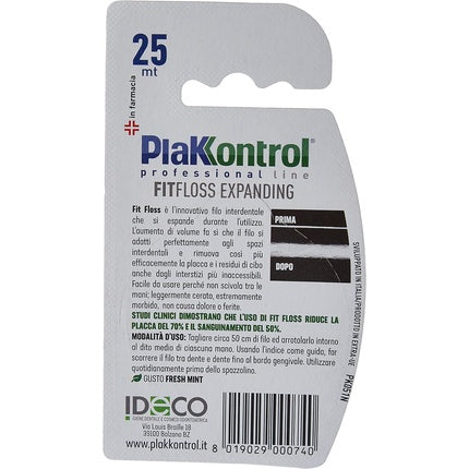 Ață dentară Plakkontrol Fit Floss 25m, turcoaz