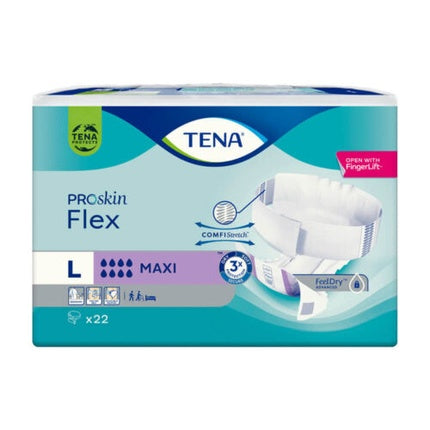 Scutece pentru incontinenta, Tena, Flex Maxi, L, alb