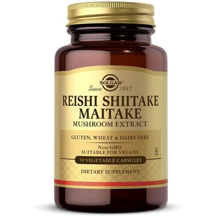 Supliment Solgar, Reishi Shiitake Maitake, 50 capsule, maro