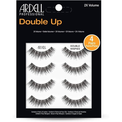 Gene False Ardell Double Up Double Wispies, Negru, Set 4 Perechi