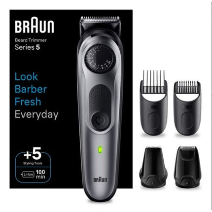 Aparat tuns barba, Braun, Series 5 BT5440, negru/gri
