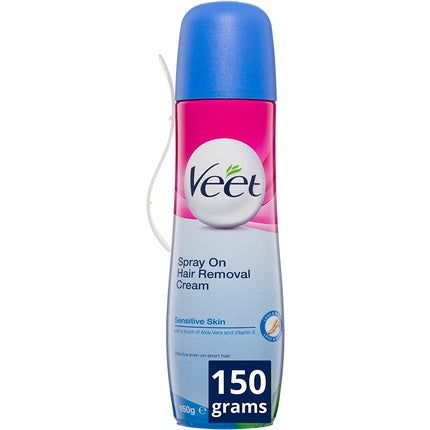 Spray depilator, Veet, Sensitive Skin, 150 ml, albastru