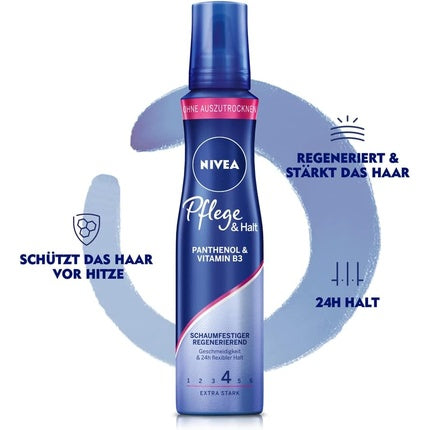 Spumă Nivea Care & Hold, Extra Strong, Albastru