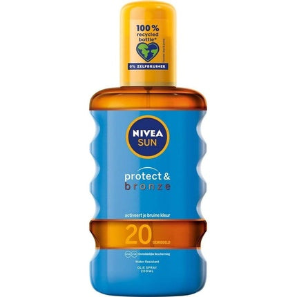 Spray ulei bronzant cu protectie SPF 20, Nivea Sun Protect & Bronze, 200ml