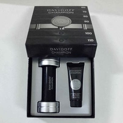 Set parfumerie, Davidoff, Champion, negru-argintiu