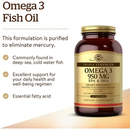 Supliment Omega-3, Solgar, 1764mg, 100 capsule