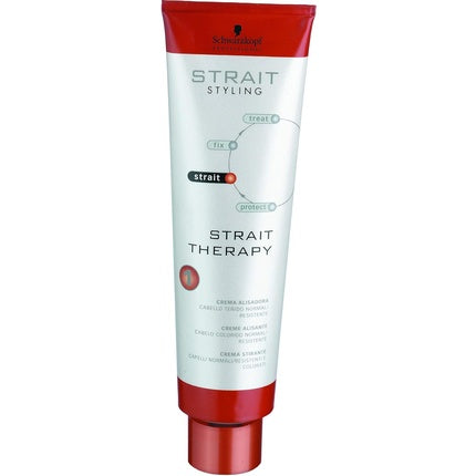 Cremă Îndreptat Păr, Schwarzkopf, Strait Therapy, alb-roșu, 300ml
